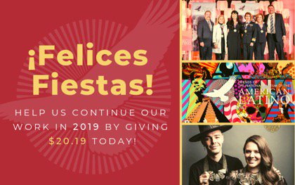 As we look towards 2019, we are so grateful for a year filled with milestones on the path to a #LatinoMuseum. Only thanks to your generous support were we able to accomplish so much! Help us build on this momentum by giving $20.19 today. act.americanlatinomuseum.org/donate/