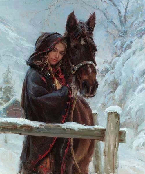 I lived with a child of snow when I was a soldier
and I fought every man for her
🎶Leonard Cohen🎶
youtu.be/YxgIfd_tSJQ 
#ScrivoDellinverno
🎨Daniel F. Gerhartz