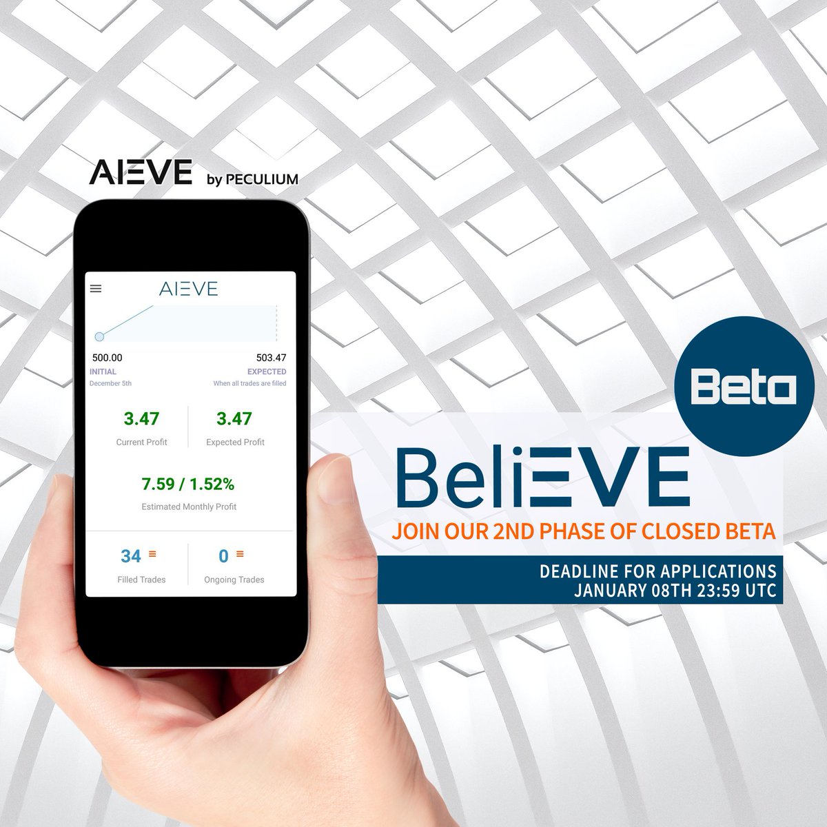 _Peculium's tweet photo. A large segment of our community has expressed a strong interest in using the second beta version of #BeliEve. Now this is your chance !
let us know (Deadline: Jan 08th 23:59 UTC) โก๏ธ https://t.co/QzMLXx22VE
#Peculium #AI #Invest #fintech #Aieve #CryptoSavings #NLP #Crypto https://t.co/BDVx4Vma5q