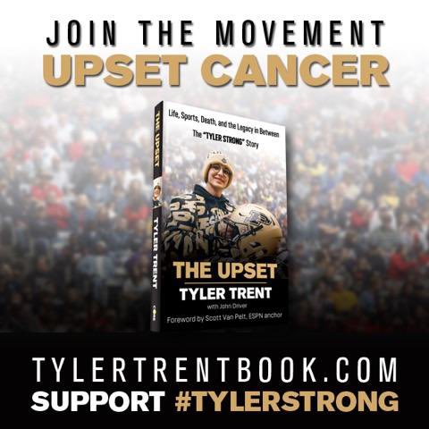 theTylerTrent's tweet image. Would u consider helping me predict one last upset? This time, it's not about football it's about life. Please consider helping me raise $1,000,000 for cancer research. PreOrder my biography today at tylertrentbook.com