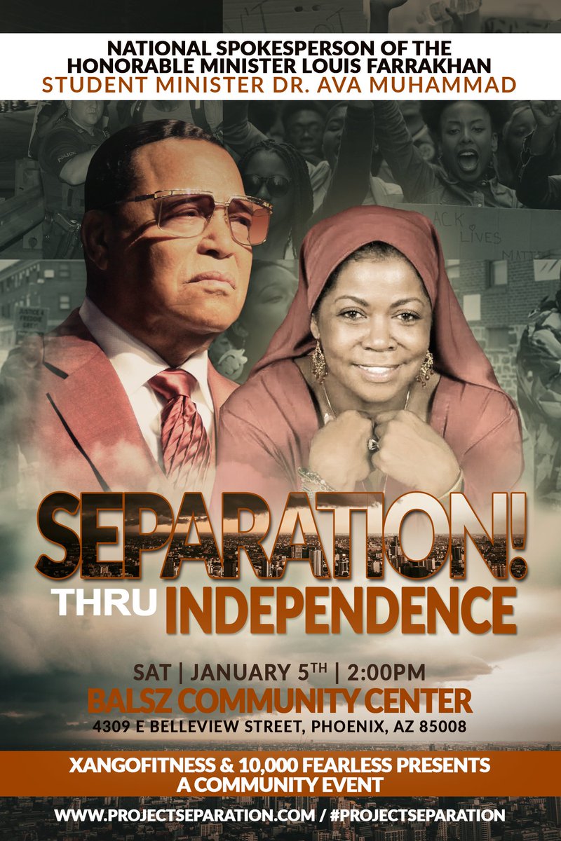 DrAvaMuhammad's tweet image. I am looking forward to seeing all of you in Phoenix! #ProjectSeparation is picking up steam!