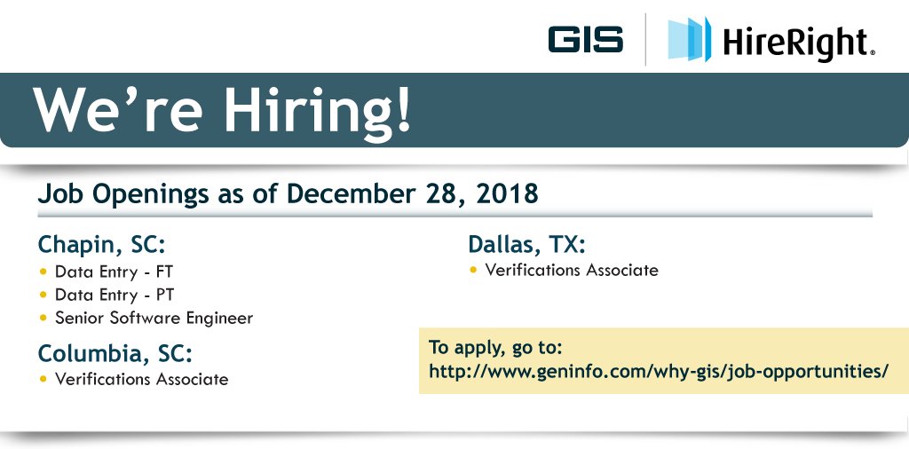 GIS | HireRight is hiring!