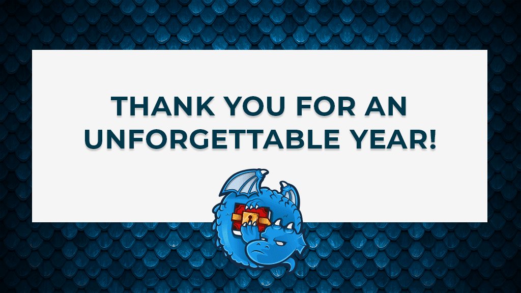 dragonchain's tweet image. Read about some of Dragonchain's most memorable moments from the year &amp;amp; share your personal highlights with #Dragonchain2018 for a chance to win some of our merch! Recap here: ow.ly/2kYs30n7SB2