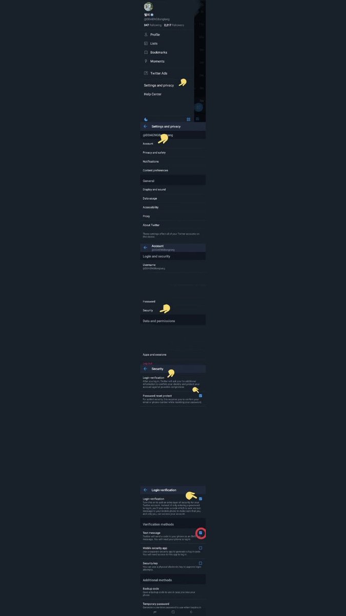 STAEBERRYKOOK's tweet photo. ❗️ARMYS PLEASE do the two-factor authentication on your twitter account RIGHT NOW for further protection from something bad that’s spreading DM ME IF YOU WANT TO KNOW THE REASON. ❗️
If you already know, DO NOT COMMENT PUBLICLY! #army #Armyprotection https://t.co/D8lmejqEFx