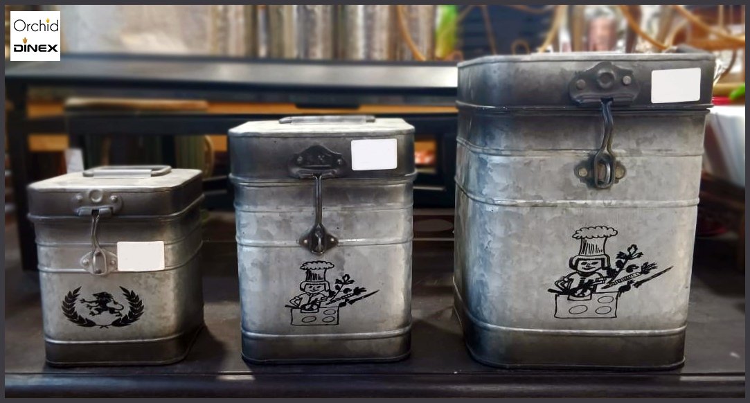 DinexOrchid's tweet image. Rustic and Cool
Storage tin boxes
#orchiddisplay #hotelwareproductsindelhi #barwares#restaurantscrockery #buffetsystem #storagebox