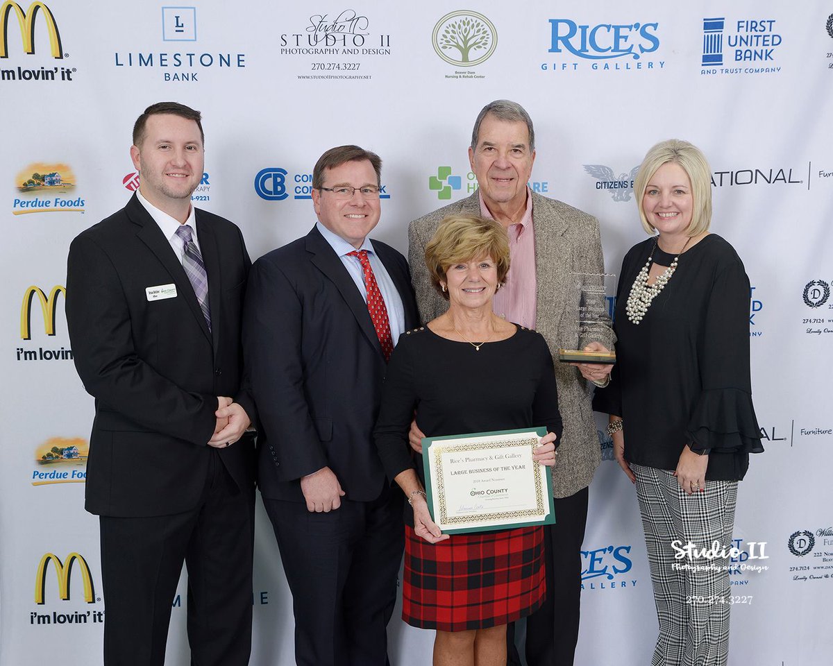 Thank you, Ohio County, Kentucky, for voting us Large Business of the Year! It's been a privilege to serve you for 50 years and we look forward to many more years ahead. #communitypharmacy #businessawards