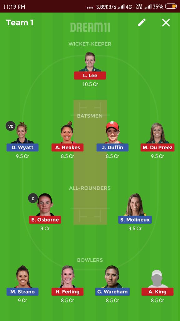 PlayerzPot_FSG's tweet photo. MR-w vs MS-w 
Women's big bash League
C and VC change kr skte hai 
H2h + SL 6 to 10 to 20 Mamber
#Dream11 #Playerzpot https://t.co/z4pNs7uoPH