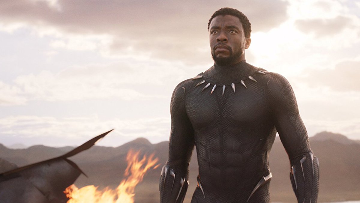 Chadwick Boseman as "Black Panther"