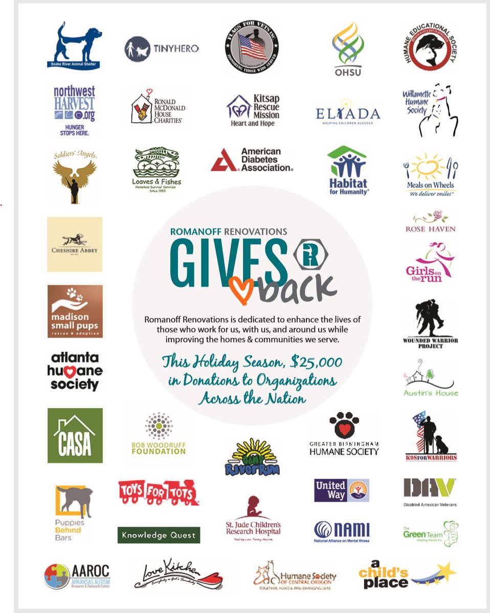 Proud to work for a company that values giving back! #romanoffreno