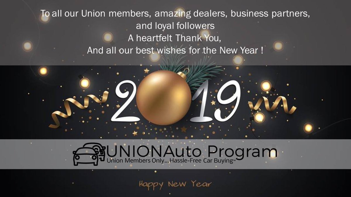 UnionAutoPgrm's tweet photo. All our best wishes for a Happy and Prosperous New Year to all of you! #unionbenefits #unionmembers #laborunions #unionsavings #easycarbuying #unioncarbuying #carbuyingeasy #carbuyingbenefits #unionmembersbenefits #hasslefreecarbuying #unionautoprogram #unionautobenefits #newyear https://t.co/3GcA6S8H3g