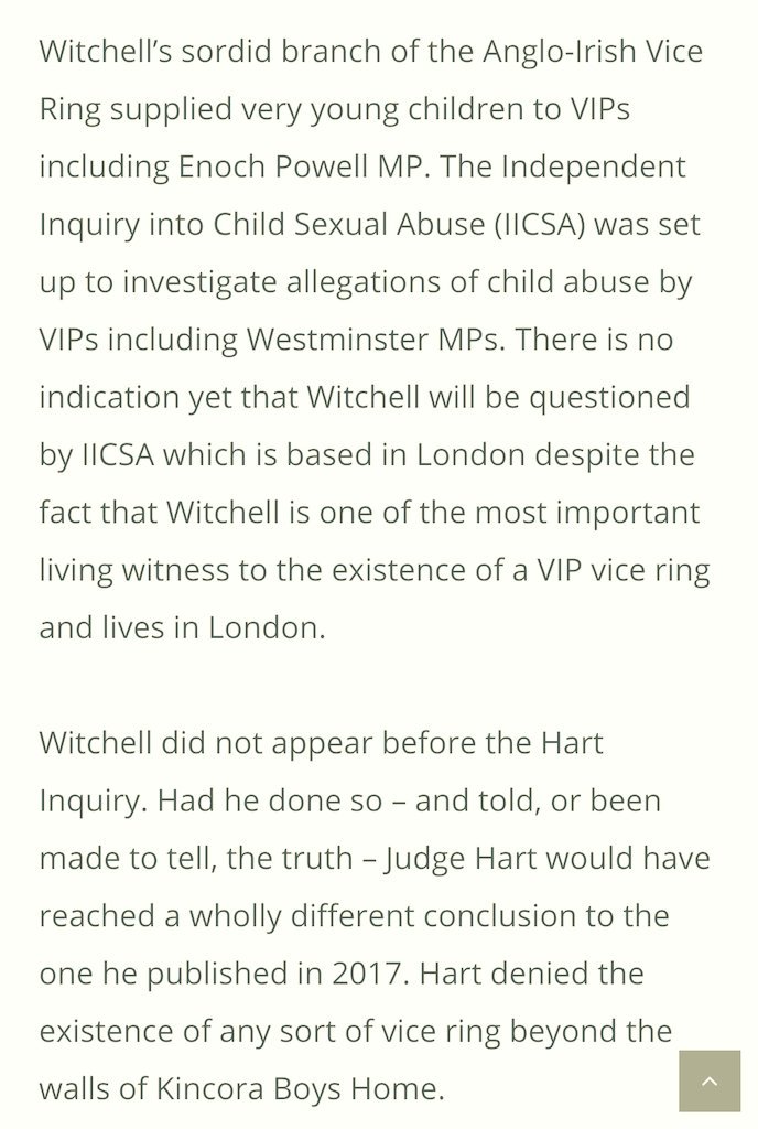 ciabaudo's tweet photo. IAN PAISLEY (11)
CSA survivor Richard Kerr has testified to the fact that young boys from Williamson House and Kincora were supplied to British politicians, including Enoch Powell. One such encounter was in the Whip and Saddle at Belfast's Europa Hotel. https://t.co/e91YtaxKgt