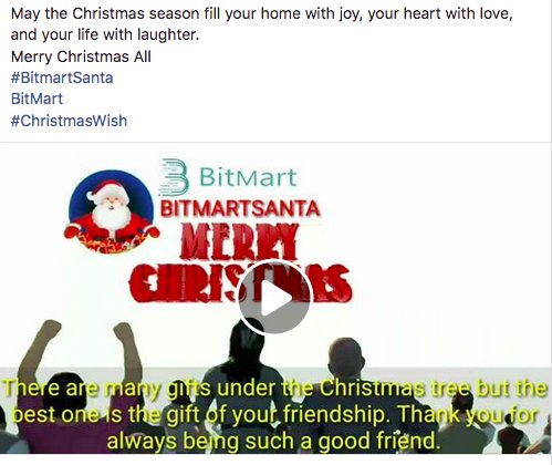 💗#BitMartSanta Christmas Wish Vote - Retweet Your Favorite Wish!

🥳1 lucky winner who retweets will be drawn to win 200 $BMX!

🎁Sign up bonus 50 BMX (use link: bitmart.com/?r=Christmas)

support.bitmart.com/hc/en-us/artic…

✨ No.🔟 ✨

View the video here: x.com/alimripper01/s…