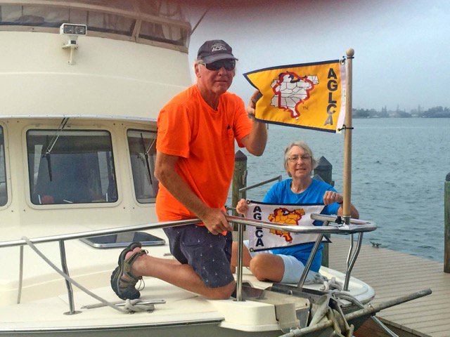 greatloop's tweet photo. Congrats Larry & Carol Olson on crossing your wake aboard your Mainship 400 "Sea Life!" "I can honestly say, there wasn’t one Looper that I didn’t enjoy meeting and I liked every one of them regardless if they could stand me or not..." Larry said. #goldloopers #aglca #greatloop https://t.co/mdY6reNUrW