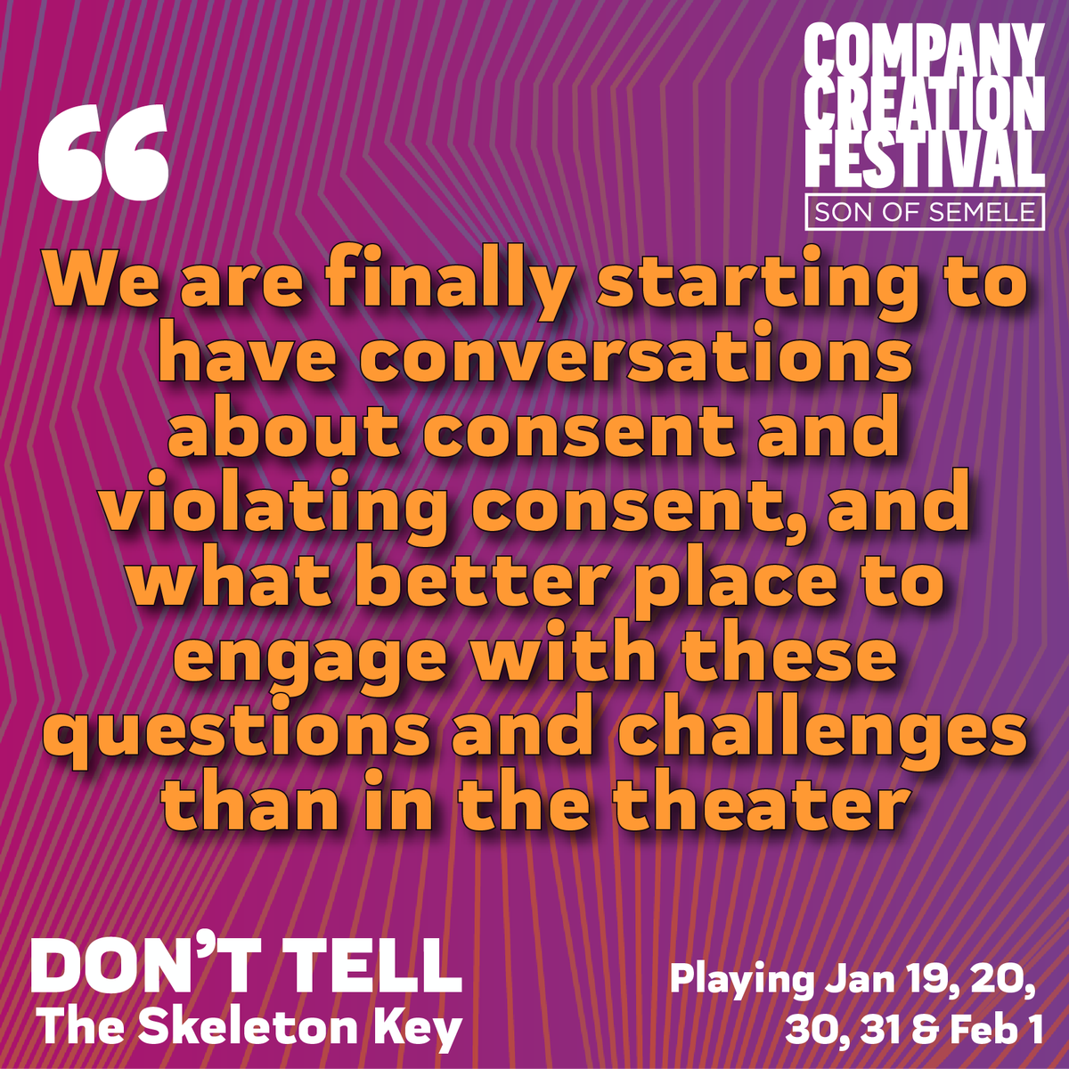 SonofSemele's tweet photo. We also recognize the power of bringing other artistic elements into the physical space that expand the definition of theater, and using those elements can help the production have a deeper impact on audiences who come to engage with this play. #semelefest #lathtr https://t.co/gCOTlr0pvk