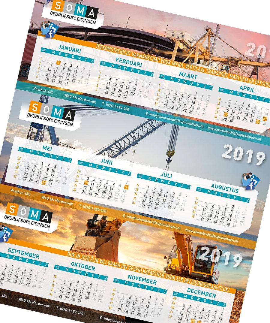 Wij staan in 2019 voor u klaar! Onze jaarkalenders zijn binnen. Om opleidingsdagen goed te kunnen plannen en inzicht te hebben in uw overige geplande activiteiten hebben wij een jaarkalender. Aanvragen kan via ow.ly/7tOY30n5MwI 
#toekomstgerichtvakmanschap #jaarkalender