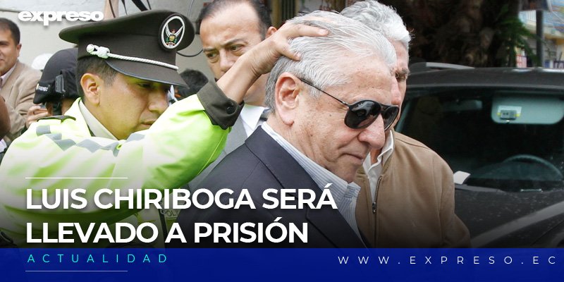 Expresoec's tweet photo. Tribunal Penal de Pichincha ordena el traslado de Luis Chiriboga a la cárcel. El aviso se registró la noche de este 28 de diciembre de 2018:  https://t.co/PR3FyjuD11 https://t.co/sT79bc413E