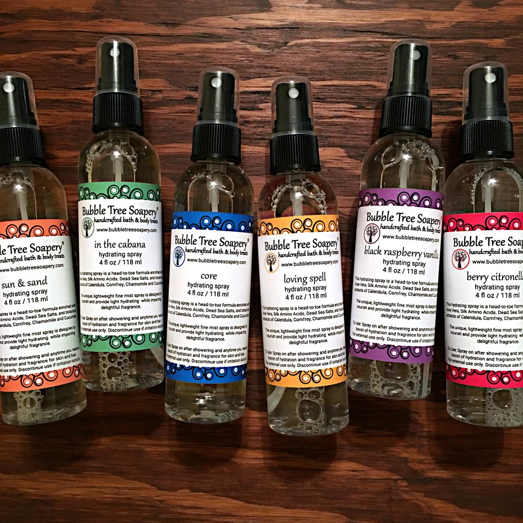bubbletreesoaps's tweet photo. 😳 Hydrating Sprays are currently ONLY $4 with our "ByeByeForNow" Moving Sale! This is a one-time special, friends... #hydrating #nourishing #hydratingspray #bodyspray #smellssogood #bodymist #dryskin #iminahurry #hydratedskin #smellssogood #bestsaleever #bathandbody #winterskin https://t.co/Q18l3IMz2G