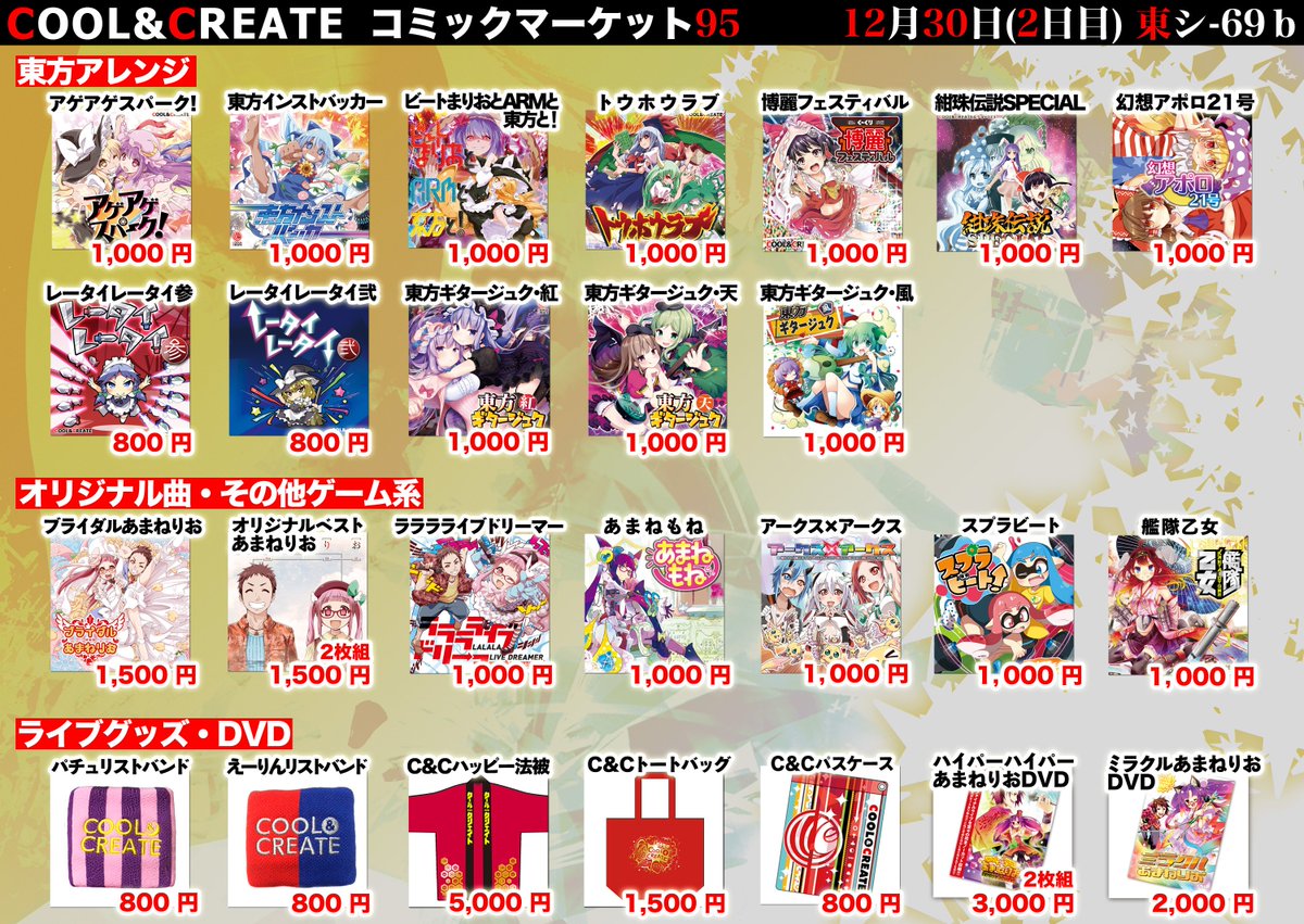18 12 30コミックマーケット95 ビートまりお 東シ 69b Cool Create 18 12 30コミックマーケット95 ビートまりお 東シ 69b Cool Create