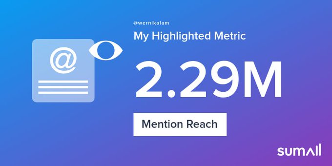 My week on Twitter ?: 232 Mentions, 2.29M Mention Reach, 4.17K Likes, 543 Retweets, 36 Replies. See yours