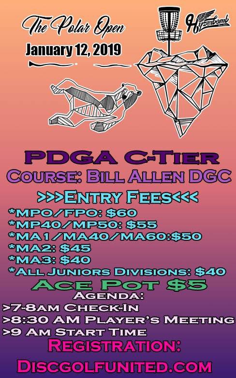 HyzerBombDG's tweet photo. The Polar Open at Bill Allen DGC in The Colony, Texas is just over two weeks away! Have you registered yet? Registration is open at the link below! 

https://t.co/r9mRmm8iGC https://t.co/uOcNR4cQif
