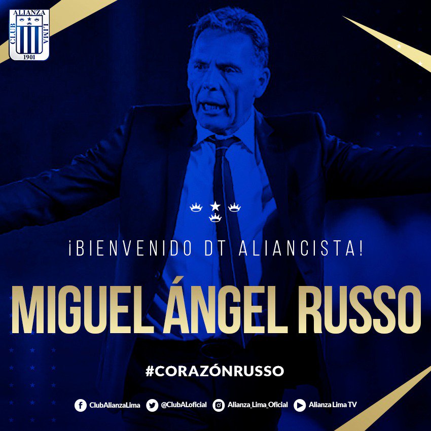 ClubALoficial's tweet photo. Bienvenido Miguel Angel Russo🎉

El DT campeón de la Copa Libertadores 2007 con Boca. Campeón con Lanús, Rosario Central, Estudiantes y Velez Sarsfield, además campeón del Clausura en el 2017 y Super liga colombiana con Millonarios FC 2018, llega para ponerse el buzo blanquiazul. https://t.co/pZx9FnixHL