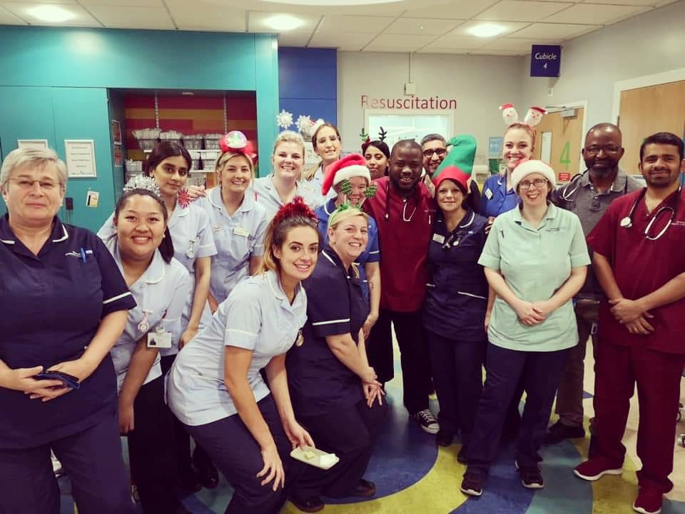 Chriatmas Day 2018 @BWC_NHS with the best team. These guys made it so much easier to be away from my loved ones on Christmas! #teamED #thebestteam #paedsnurse #NHSChristmas