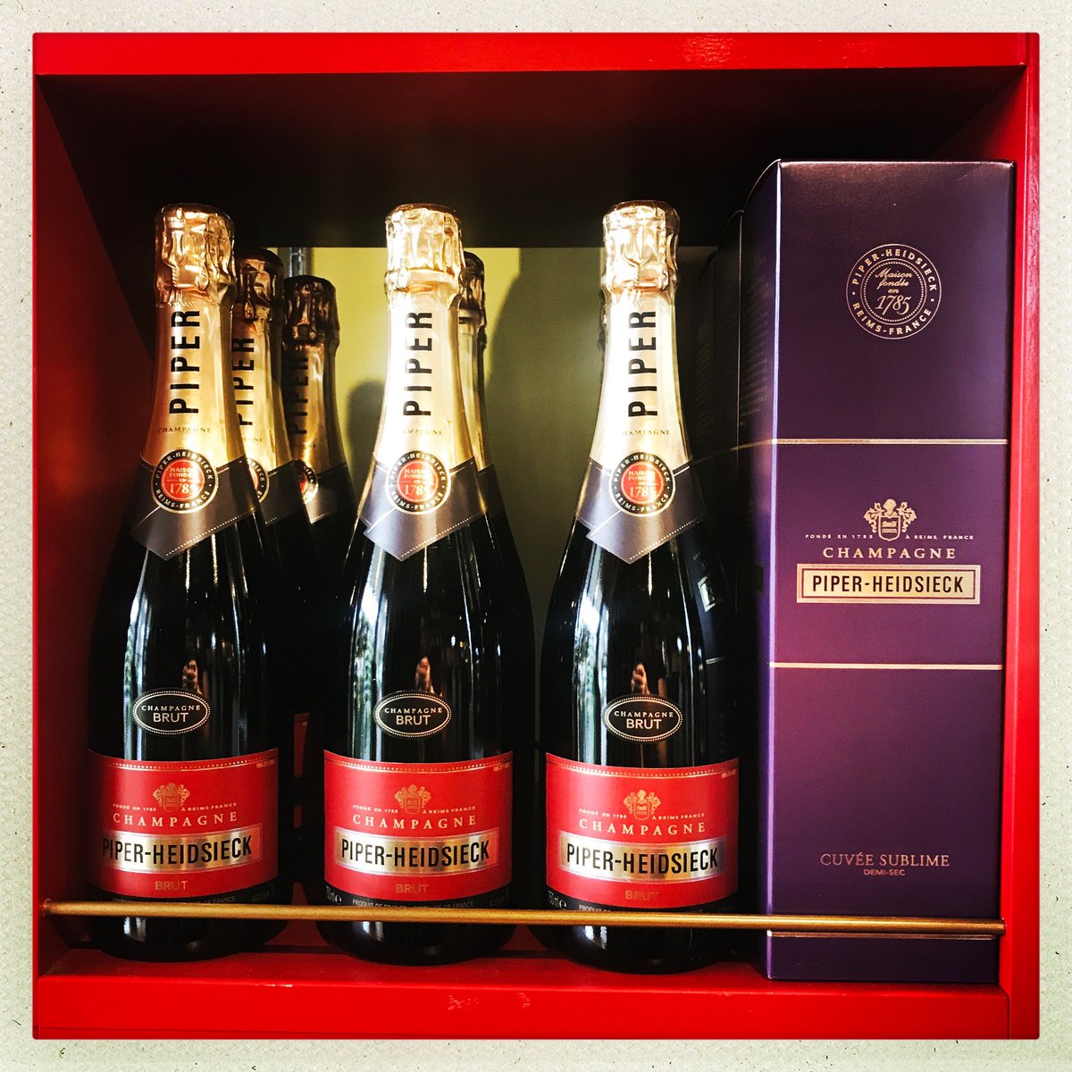 The_WineRack's tweet photo. Fantastic bargain ⁦@piperheidsieck⁩ Brut NV sale $36.99/bottle &amp; Cuvee Sublime $45.99 ⁦@The_WineRack⁩ #champagne https://t.co/mhneEoZ6ob