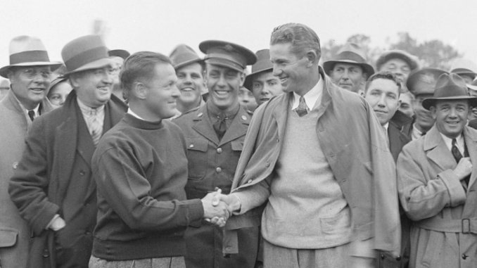 1934 - Horton Smith shot a total of 284 strokes over 4 days, to gain a one stroke victory over Craig Wood to win the inaugural <a href="/TheMasters/">The Masters</a> 
Thank you
#Golf
#golflife
#golfer
#golfswing
#golfers
#golfhistory
#golfidols
#golfheroes
#augustamasters
#themasters
#golfchat
#golfcourse