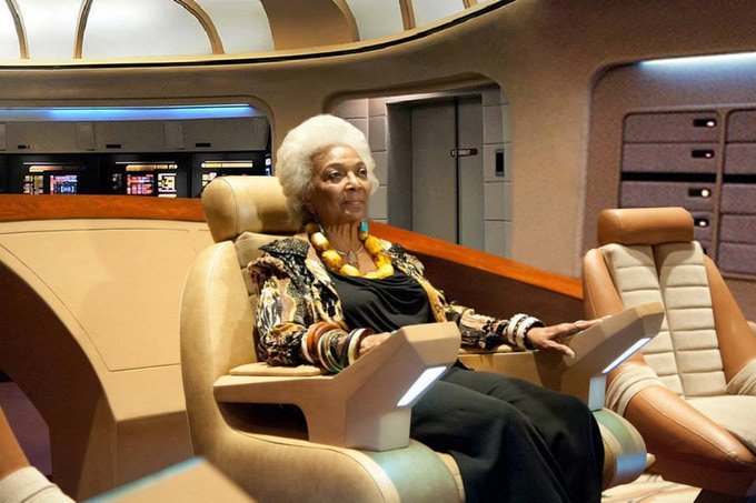 Happy Birthday to the first lady of the Enterprise Bridge, our friend and hero, the lady we love

Nichelle Nichols 