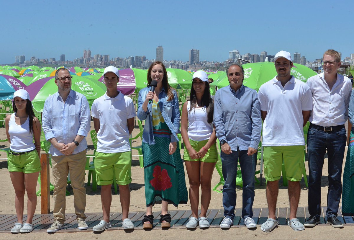 mariuvidal's tweet photo. Hoy inauguramos la nueva temporada de Verano en la Provincia, para que los que decidan venir a Mar del Plata, Necochea o Mar de Ajó puedan disfrutar de las playas públicas con los mismos servicios y comodidades que tiene un balneario privado. https://t.co/bM9XfWjNFc