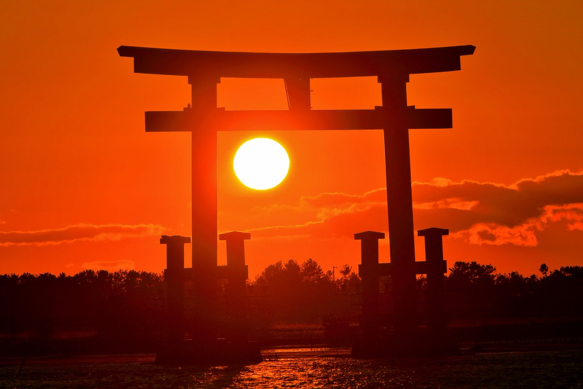 弁天島の夕日