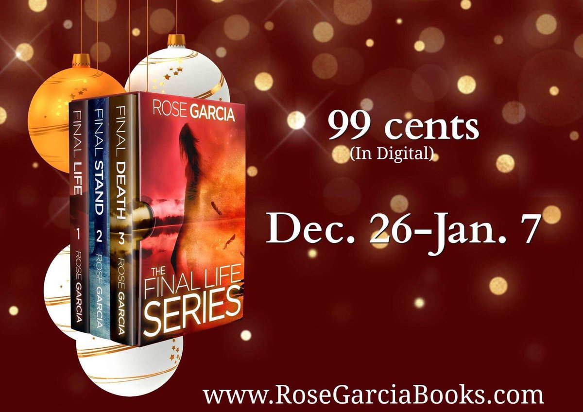 RoseGarciaBooks's tweet photo. Check out this Huge Box Set Sale! The first three books of the Final LIfe Series are available right now for only 99 cents! - https://t.co/aWy5QDSmzv #TheFinalLifeSeries #boxsetsale #99cents #yalit #yareads https://t.co/6Geq7JmxCM https://t.co/c2Uq60QFpT