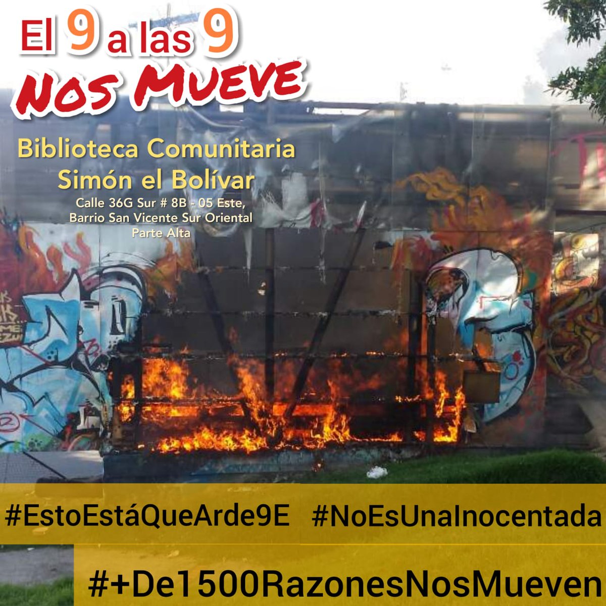 Hace 2 años quemaron La Casa del Viento. Ahora pretenden cerrar la Biblioteca Simón el Bolívar por medio de una resolución. <a href="/vanedelatorre/">Vanessa De La Torre</a>
<a href="/HOLLMANMORRIS/">Hollman Morris</a>
<a href="/angelamrobledo/">Ángela María Robledo</a>
<a href="/jcuestanovoa/">Jose Cuesta Novoa</a>
<a href="/Casa_DelViento/">La Casa Del Viento</a>
#EstoEstaQueArde9E #+De1500Razones
#NoEsUnaInocentada