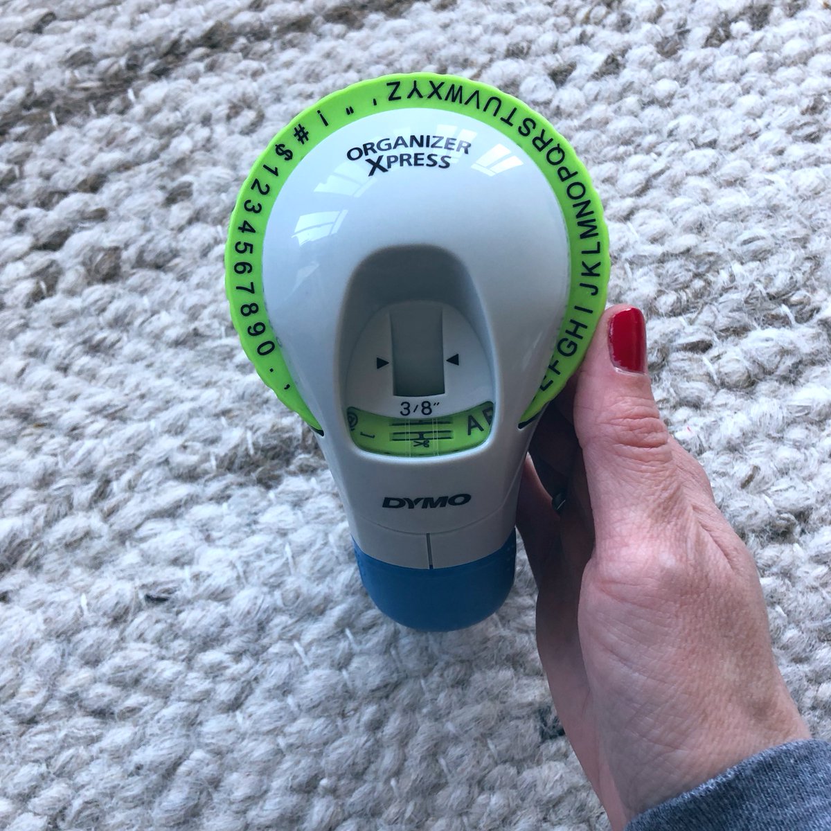 Holding a label maker