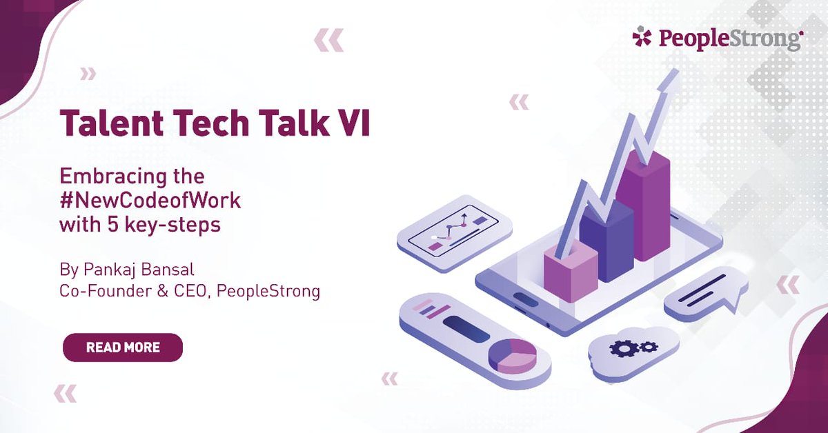 peoplestrong's tweet photo. @PankajBansalPB, Co-Founder &amp; CEO, PeopleStrong, shares a few insights he learnt along the way of his #entrepreneurial journey that helped him write the #NewCodeofWork. Follow the 6th edition of #TalentTechTalk here: https://t.co/vZbESYdHiE https://t.co/fZxnnruONu