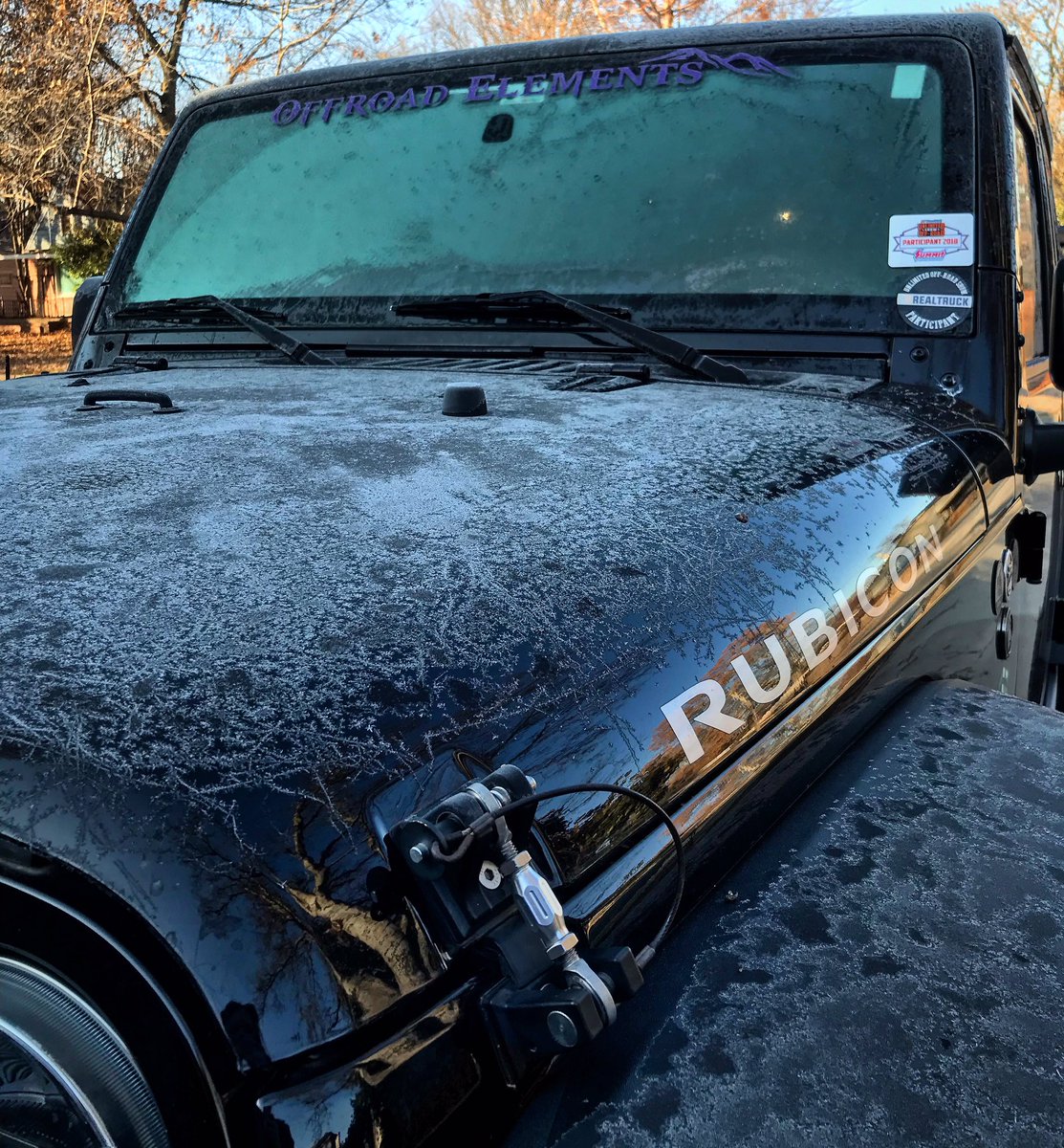 #Winter has arrived and thus #FrostyFriday has too 😂 #okwx #Jeeplife #TeamOffroadElements #jeep