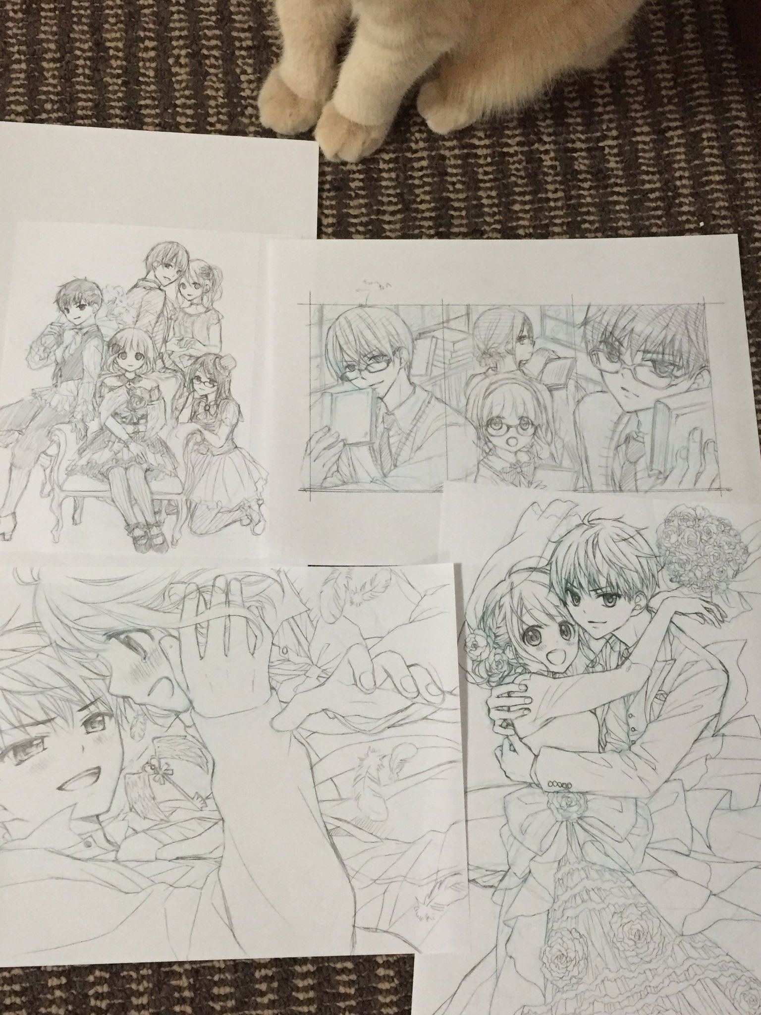くまがい杏子 17巻たぶん8月 片翼のラビリンスのカラー下絵 背景と小物めっちゃ頑張ってます なにかがうつりこんでる くまがい杏子 17巻たぶん8月 片翼のラビリンスのカラー下絵 背景と小物めっちゃ頑張ってます なにかがうつりこんでる