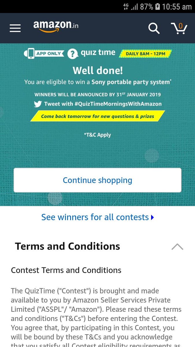 MinzUsha's tweet photo. #QuizTimeMorningsWithAmazon 
@amazonIN @amazon https://t.co/dTB2nJLNan