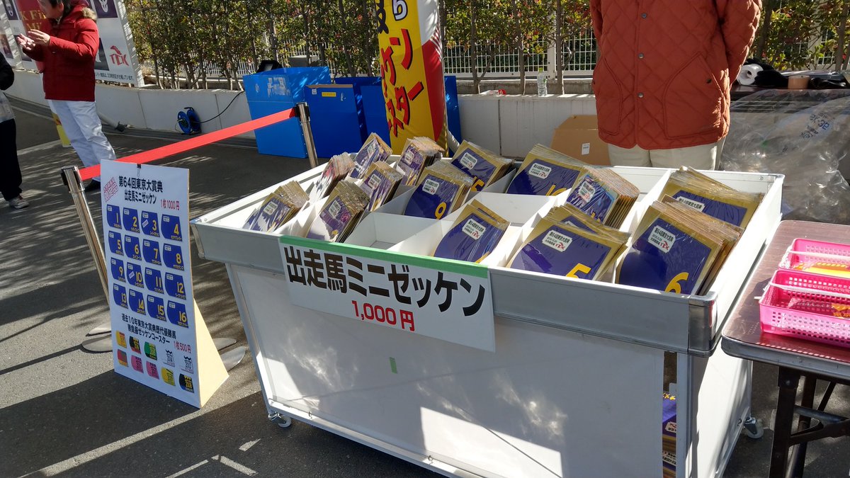 大井競馬場より。】 競馬場では、東京大賞典出走馬のミニゼッケンを