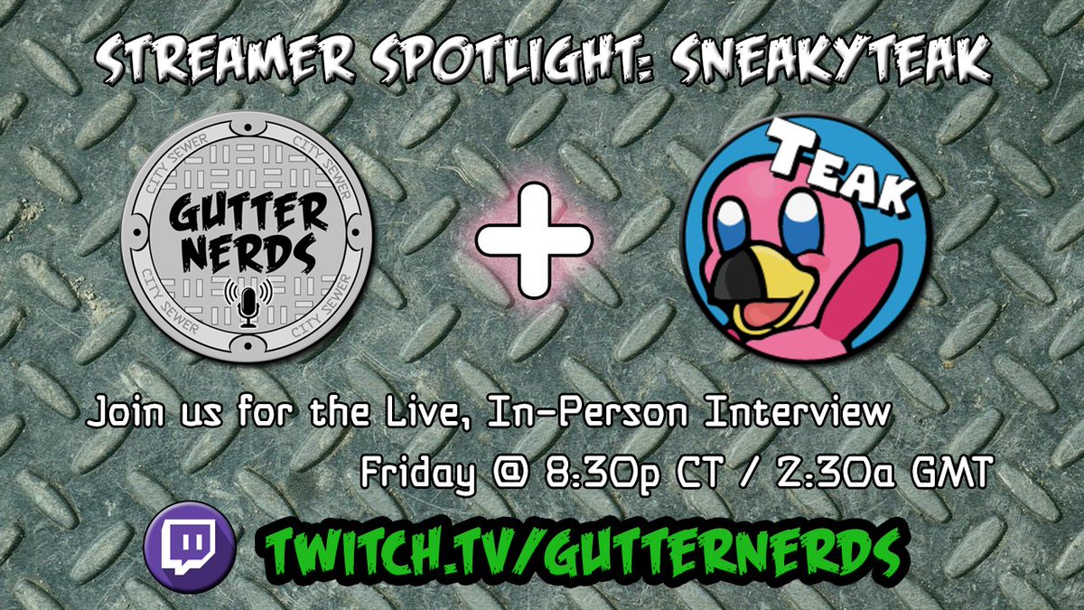 GutterNerds's tweet image. LIVE IN 15min: #StreamerSpotlight -- Our in-person interview with Twitch streamer SneakyTeak. If you have questions for the Teakster (let's give him a new nickname) join us in chat! Which is more powerful, Beard or Positivity? #StreamerInterview

twitch.tv/gutternerds