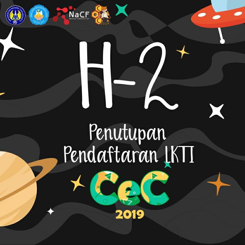 Halo Mahasiswa di Indonesia.... tidak terasa pendaftaran LKTI 2 hari lagi akan ditutup....
Hayoo... Sudah pada daftar belum nih??? Kalo belum buruan daftar siapa tahu kamu pemenangnya 🥳🥳🥳
More info:
cec-uny.blogspot.com
📞: 087836311416 (Surya)
     : 081227077402 (Ixnas)