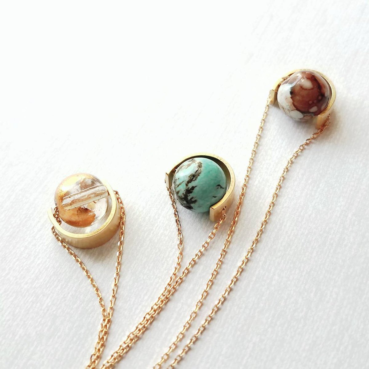 CBaubling's tweet photo. I love hearing from people! ★★★★★ "Item arrived on time and in great condition. It’s a beautiful piece!" hknagy https://t.co/IRCWwNjZMN #etsy #jewelry #necklace #gold #girls #blue #geometric #sphereball #christmas #bacheloretteparty https://t.co/dpFqwZ2VXK