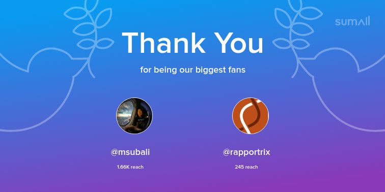 RecruitEngr's tweet photo. Our biggest fans this week: @msubali, @rapportrix. Thank you! via https://t.co/ZBI9HAKYyQ https://t.co/cfW1BMMv8U