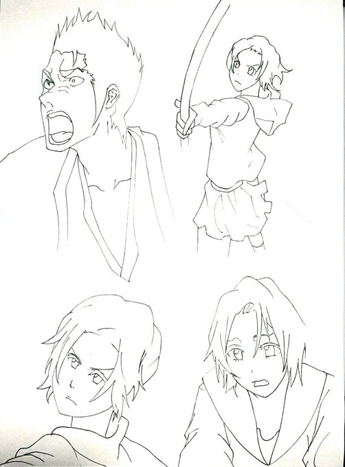 冬コミ最中に私はいつもの
BLEACHの模写です～ 