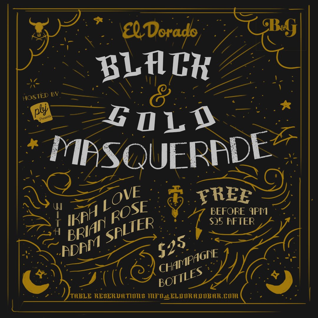 Masquerade #NYE2019 party this year <a href="/eldoradobar/">El DoradoBar</a>