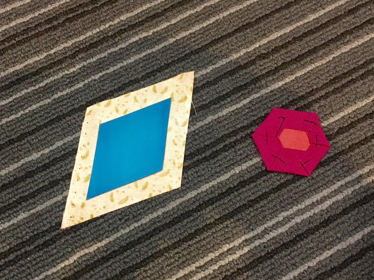 sophiesulehria's tweet image. We’re #patchworking on @BBC3CR

Step 1: Cut out hexagon out of card

Step 2: Cover and stitch shapes with material

Step 3: Stitch together by the sides

Step 4: Join all together to build large patchwork design! 

So clever 👏🏼👏🏼👏🏼