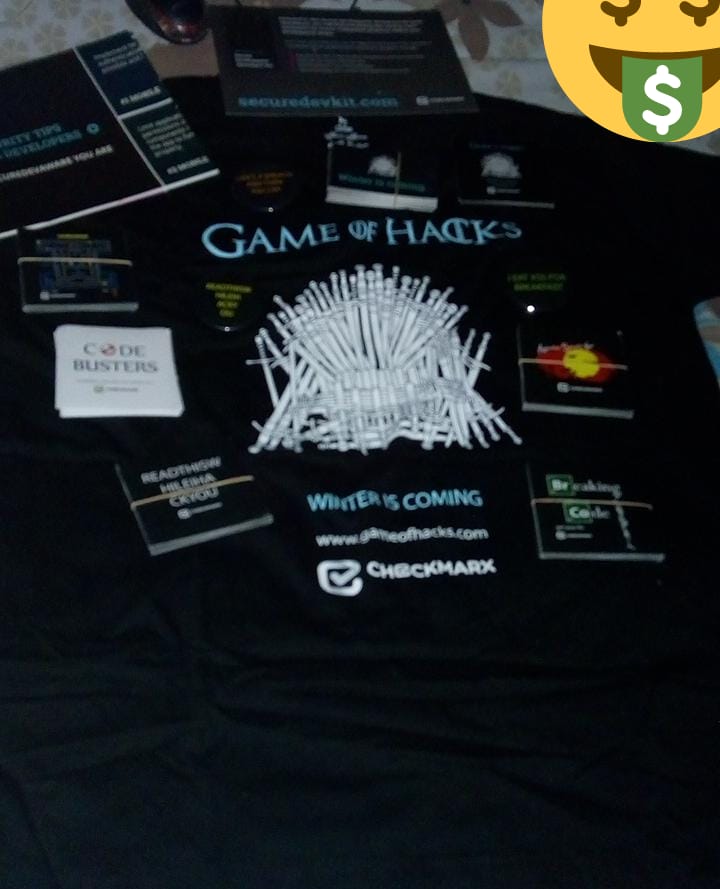 SAYANMONDAL2098's tweet photo. #game_of_hacks #secure_coding_best_practices
#swag_from_israel #application_security and #hacking #gameofhacks https://t.co/quwR8XXSxf