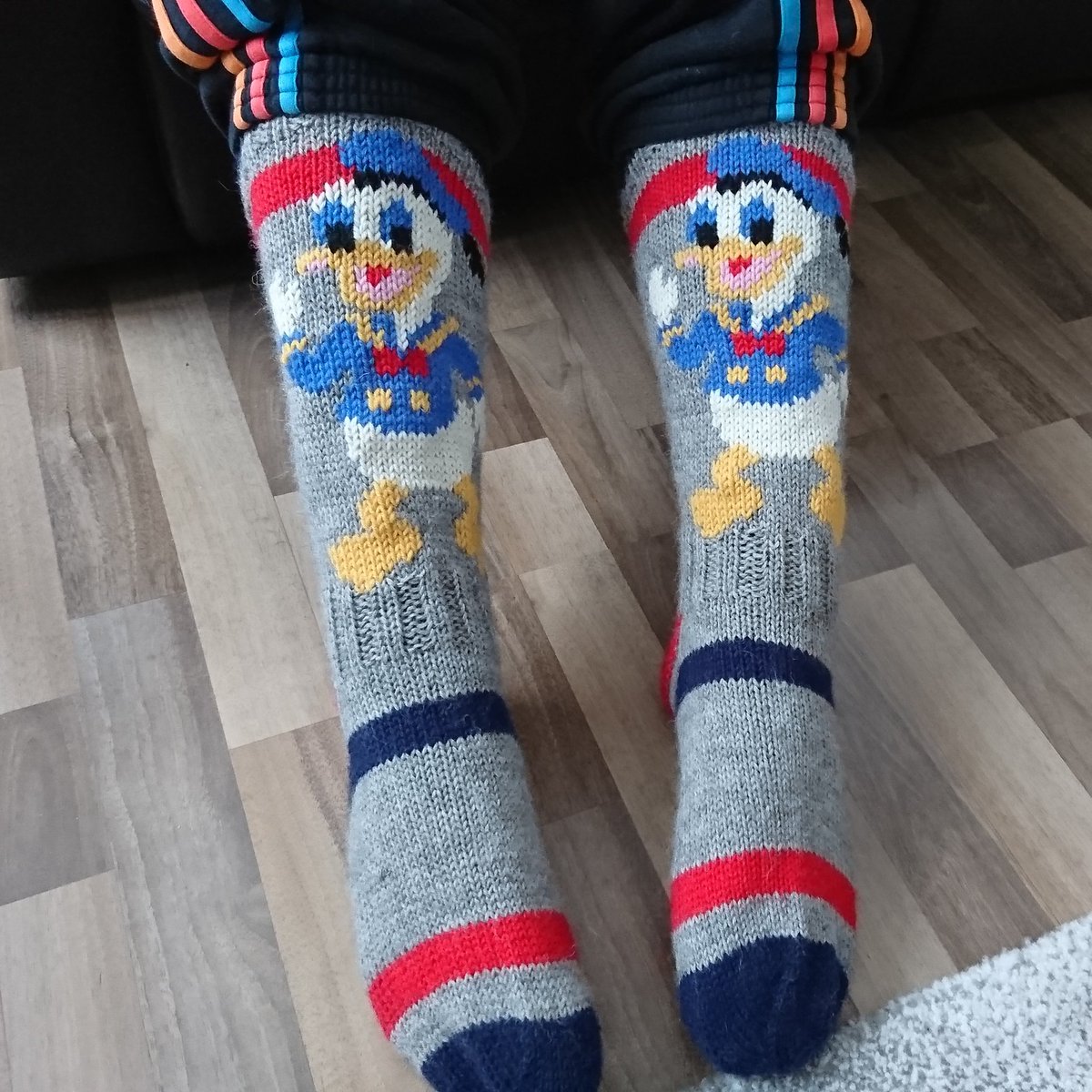 Santa gave me these nice #DonaldDuck #woolsocks at christmas.🦆🧦