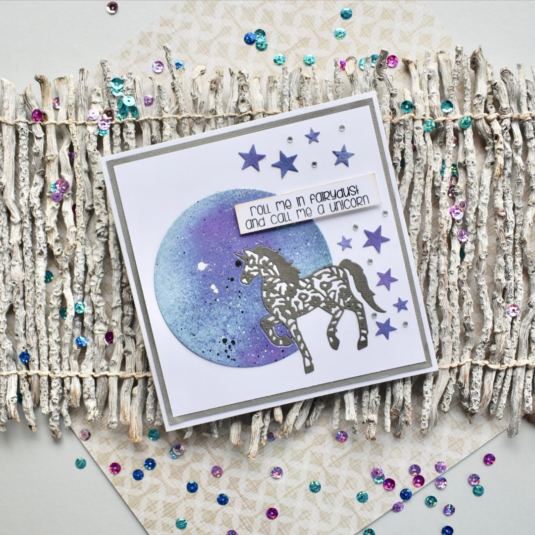 This unicorn card certainly looks mystical! 🦄For more making inspiration see here:bit.ly/2rxxMlB #mymakingstory #cardmaking #papercraft #handmade #craft #makersgonnamake