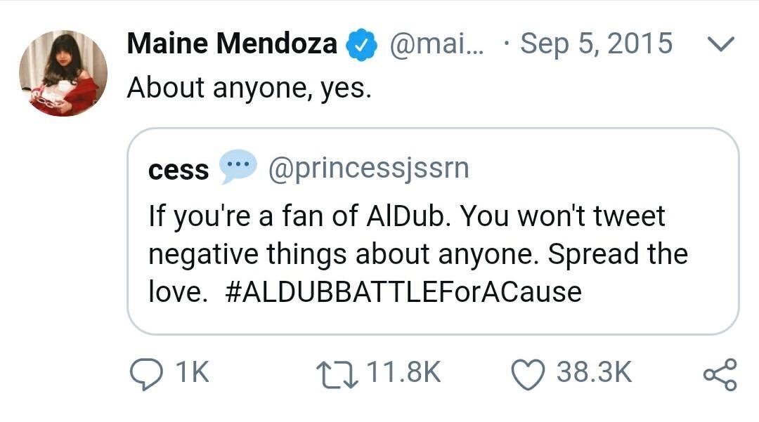 MsM1995's tweet photo. Some people are angry again for some unexplainable reason.

Calling for online peace, calm, and kindness is a trademark of @mainedcm.

She’s been doing it for and on behalf of her co-workers and friends. She’d been calling out fans on their hate posts.

#DADDYSGURLOneTrueLove https://t.co/LuVSVnv5Wk